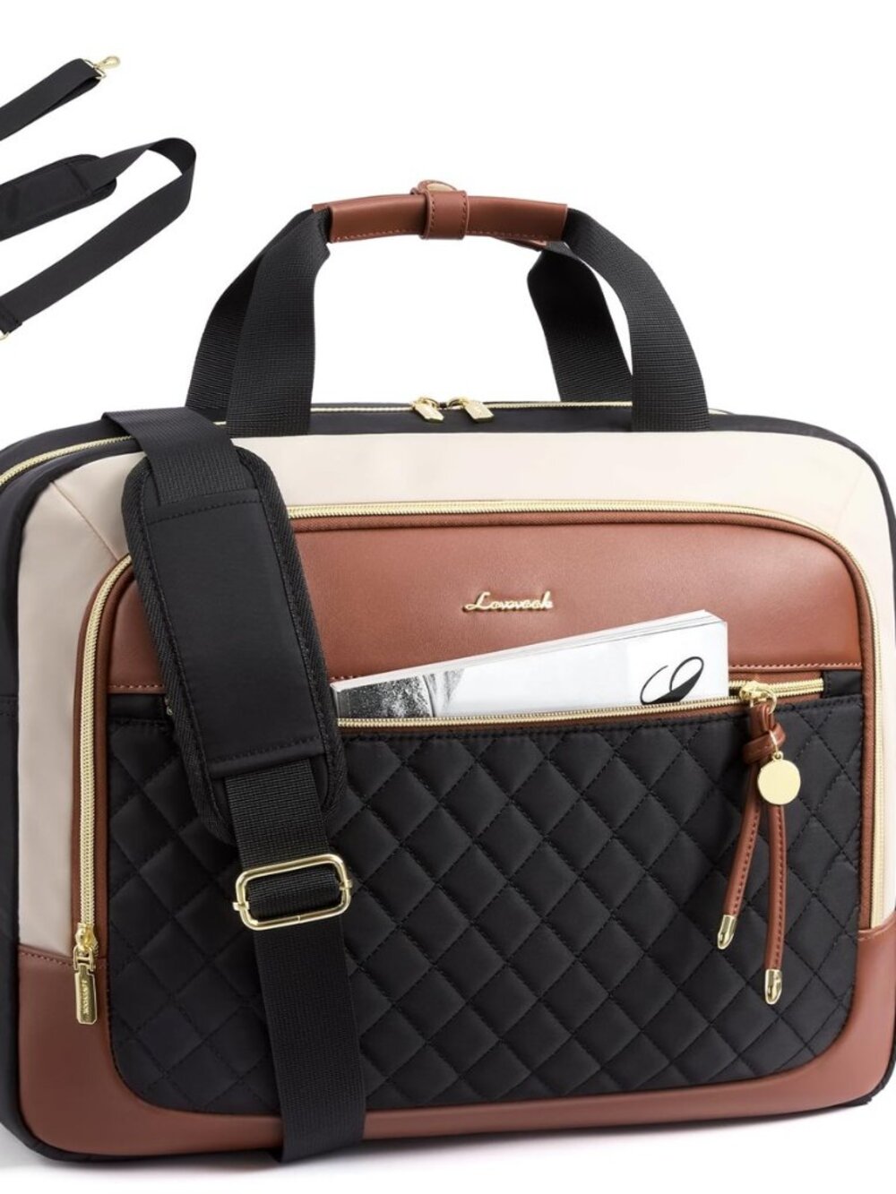 Laptop Briefcase for Women, Computer Messenger Shoulder Bags